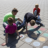 Veel beweging op het schoolplein